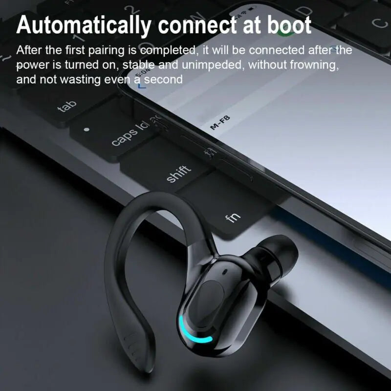 Auriculares Estéreo Inalámbricos con Bluetooth 5.1, Auriculares tipo Gancho para la Oreja