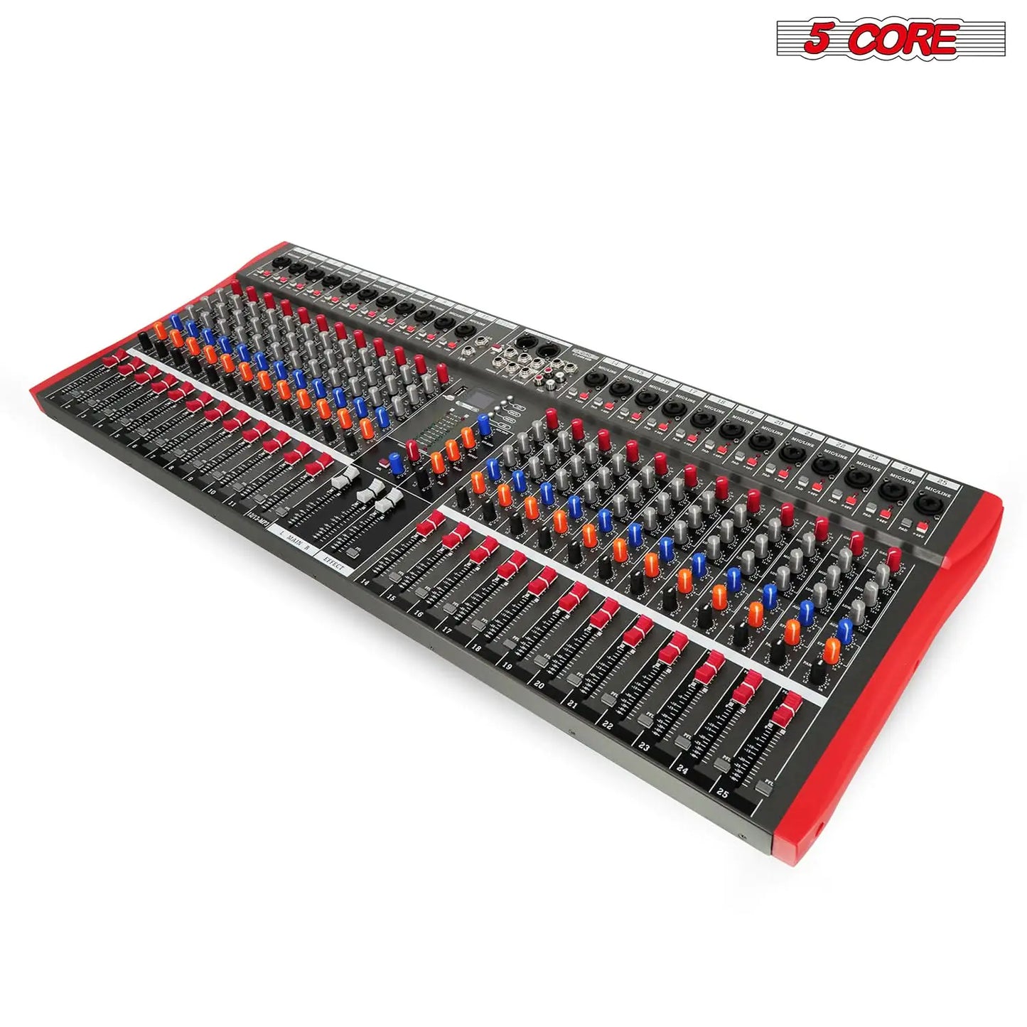 5Core Mezclador de Audio 24 Canales Tabla de Mezclas DJ Bluetooth USB Analógico Profesional