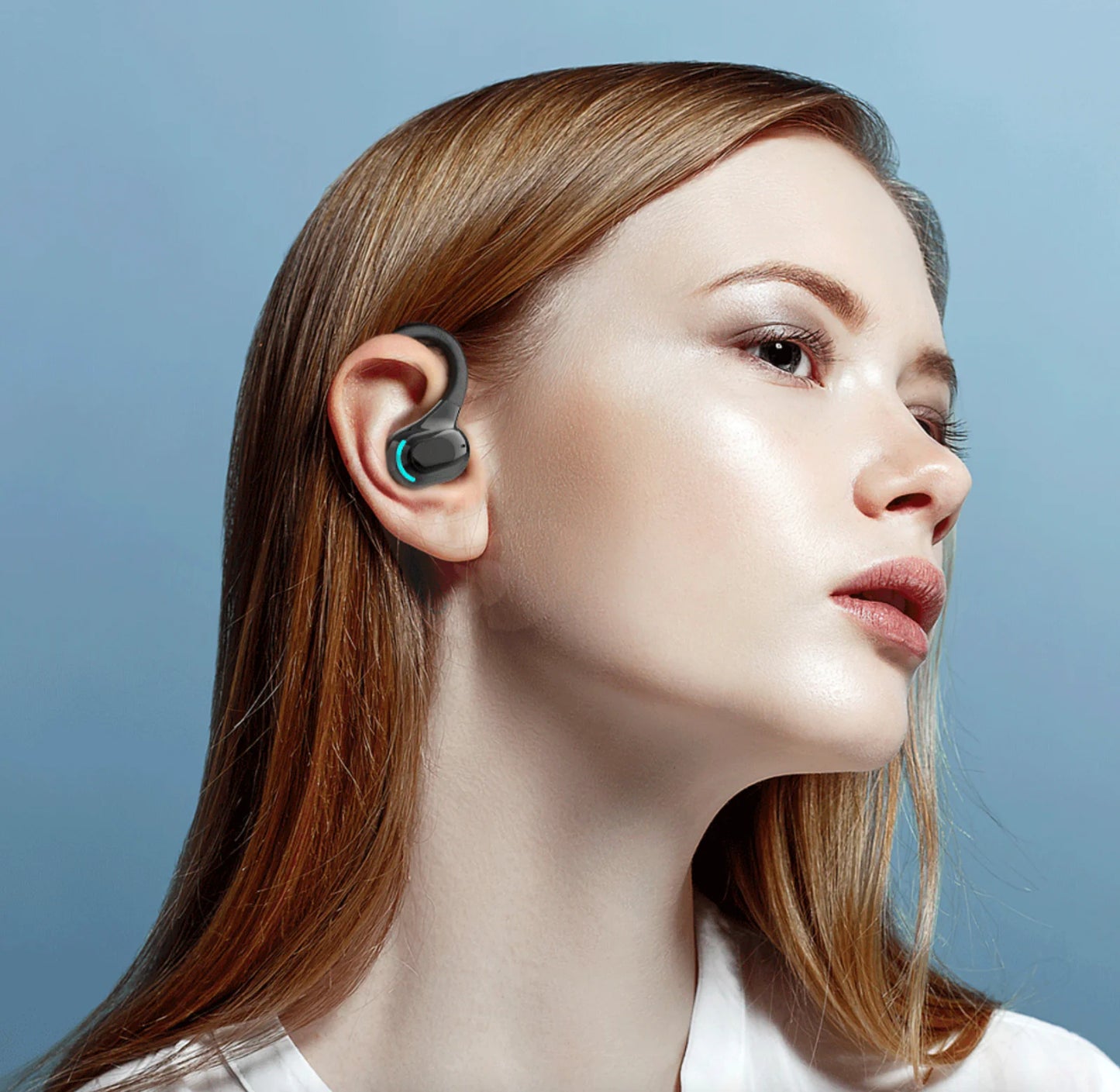 Auriculares Estéreo Inalámbricos con Bluetooth 5.1, Auriculares tipo Gancho para la Oreja